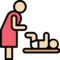 baby-changing care taker maid servant