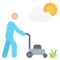 lawn-mower grass cutting